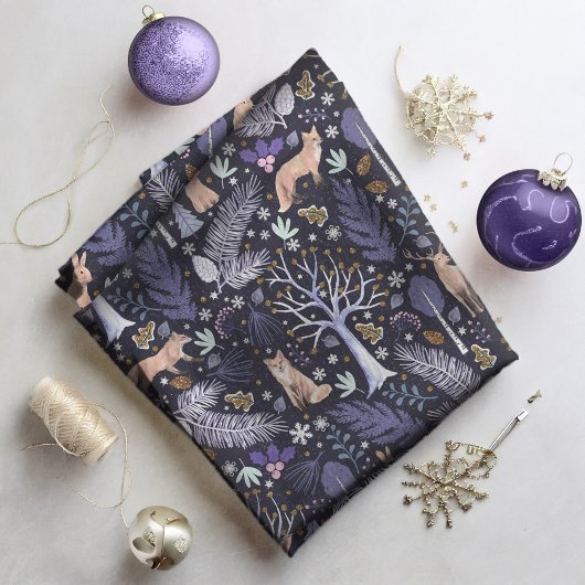 Winter Woodland Violet/Gold ID785 Stoff