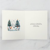 Winter Woodland Vrolijk Kerstfeest Gruß Karte (Innenseite)