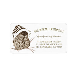 Winter Woodland Weihnachten Rücksendeadresse Adressaufkleber