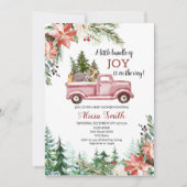 Winter Woodland Weihnachtsdusche Einladung (Vorderseite)
