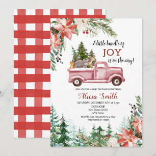 Winter Woodland Weihnachtsdusche Einladung