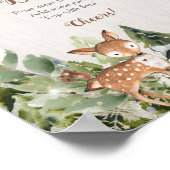 Winter Woodland White Floral Girl Momosa Bar Sign Poster (Ecke)