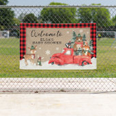 Winter Woodland Wonderland Baby Dusche Willkommen Banner (Insitu)