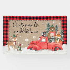 Winter Woodland Wonderland Baby Dusche Willkommen Banner