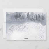 Winter Woodland Wonderland JOY Snow Feiertagskarte (Rückseite)