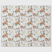Winter Woodlands Wrapping Paper Geschenkpapier (Flach)