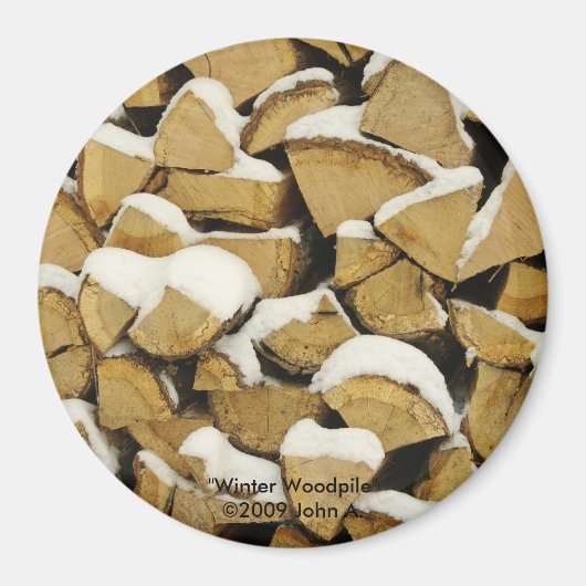 Winter Woodpile Magnet (Vorne)