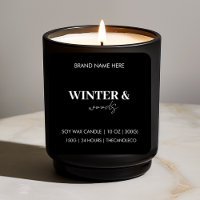 Winter & Woods Minimalistisches Kerzen-Label | Mod