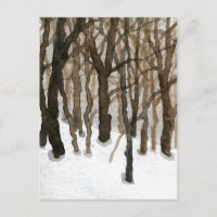 "Winter Woods" - Postkarte für Landstraßen