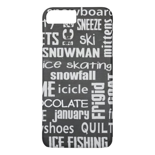 Winter Word Cloud Case-Mate iPhone Hülle (Rückseite)