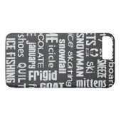 Winter Word Cloud Case-Mate iPhone Hülle (Rückseite (Horizontal))