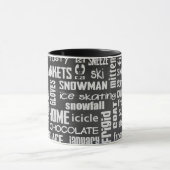 Winter Word Cloud-Collage Tasse (Zentrum)