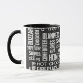 Winter Word Cloud-Collage Tasse (Links)