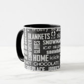 Winter Word Cloud-Collage Tasse (Vorderseite Links)