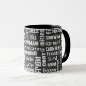 Winter Word Cloud-Collage Tasse (VorderseiteRechts)