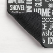 Winter Word Collage Mousepad (Ecke)