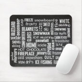 Winter Word Collage Mousepad (Mit Mouse)