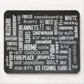 Winter Word Collage Mousepad (Vorne)