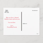 Winter Words Fun Typography Holiday Postcard Feiertagspostkarte (Rückseite)