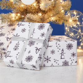 Winter-Wrapping Paper - Schnee + Abb. Geschenkpapier