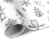 Winter-Wrapping Paper - Schnee + Abb. Geschenkpapier (Rolleneckpunkt)