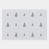Winter Wrapping Paper Set - Evergreen Trees & Snow Geschenkpapier Set (Vorderseite 3)