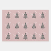 Winter Wrapping Paper Set - Evergreen Trees & Snow Geschenkpapier Set (Vorderseite 2)