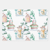Winter Wrapping Paper Sheets Geschenkpapier Set (Vorderseite 3)