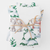 Winter Wrapping Paper Sheets Geschenkpapier Set (Beispiel)