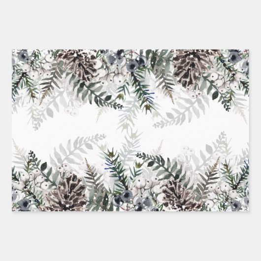 Winter Wrapping Paper Sheets Geschenkpapier Set (Vorderseite 2)