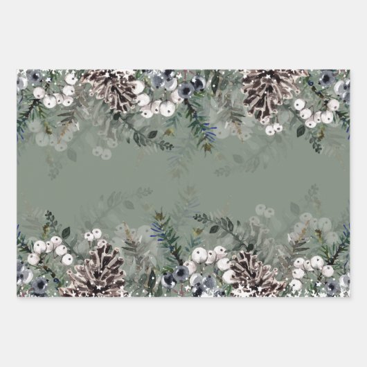 Winter Wrapping Paper Sheets Geschenkpapier Set (Vorderseite)