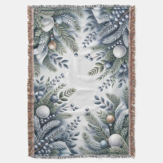 Winter Wreath Christmas Decke (Vorderseite Vertikal)