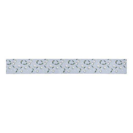 Winter-Wreath-Geschenkpapier Ripsband (Vorderseite)