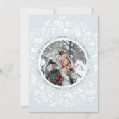 Winter Wreath Holiday Foto Card Feiertagskarte (Vorderseite)