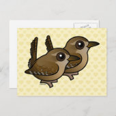 Winter Wren Pair Postkarte (Vorne/Hinten)