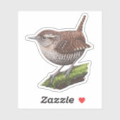 Winter Wren Sticker (Blatt)
