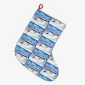 Winter Wunder Großer Weihnachtsstrumpf (Vorderansicht (hängend))