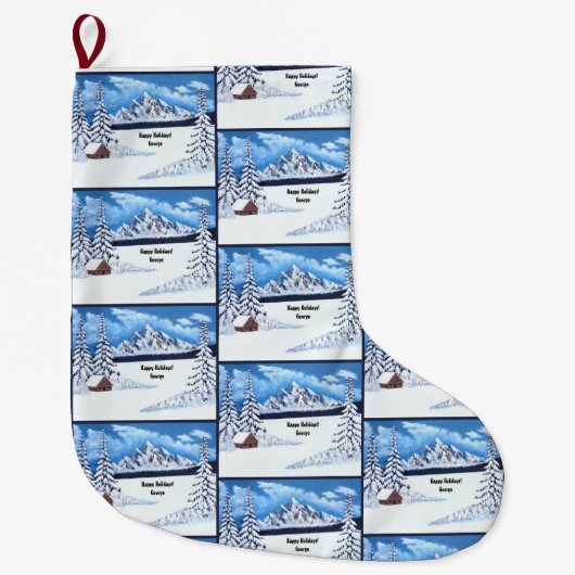 Winter Wunder Großer Weihnachtsstrumpf (Vorderseite)