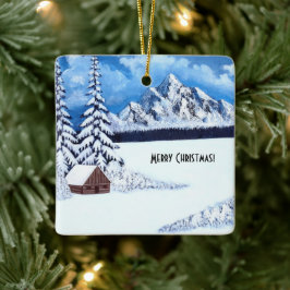 Winter-Wunder-Platz Keramikornament