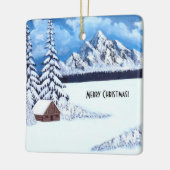 Winter-Wunder-Platz Keramikornament (Links)