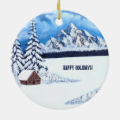 Winter-Wunder-Rundgang Keramik Ornament (Hinten)