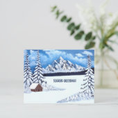 Winter-Wunder-Szene Postkarte (Stehend Vorderseite)