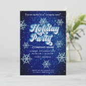 Winter Wunderland Corporate Holiday Party Einladung (Stehend Vorderseite)