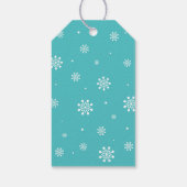 Winter Wunderland Danke Schnee viel Gefallen Tag Geschenkanhänger (Rückseite)