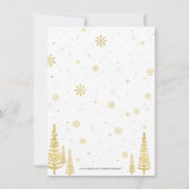 Winter Wunderland Dankeschön Karte - Schwarz & Gol (Rückseite)