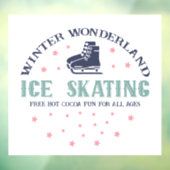 Winter Wunderland Eis Skaten Fensteraufkleber (Blatt 3)