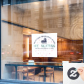 Winter Wunderland Eis Skaten Fensteraufkleber (Café-Fenster)