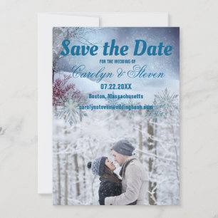 Winter-Wunderland-Hochzeit Save The Date