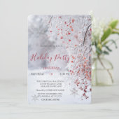 Winter Wunderland Landschaft Schnee Weihnachten Einladung (Stehend Vorderseite)