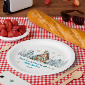 Winter-Wunderland Lebkuchen Pappteller